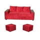 thumbnail image 1 of Sofa Wilson 3c + 2 Pouf Rojo, 1 of 3
