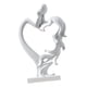 thumbnail image 3 of Estatuilla de pareja besándose, estatua de pareja de besos, escultura de amantes románticos de estilo nórdico para centro de mesa, estante, decoración Blanco, 3 of 5