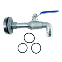 Ioensy - Grifo De Tambor De Acero De 50 Galones, Piezas De Repuesto G2 ""Con Juntas, Grifo De Barril, Base Convexa De 20Mm