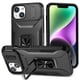 thumbnail image 1 of Funda Armada para iPhone 14 con Tapa Deslizante y Soporte Magnético Giratorio Negro, 1 of 5