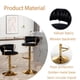 thumbnail image 3 of Juego de taburetes de bar Riknuxi Gold Velvet con respaldo bajo, 4 piezas, negro, 3 of 7