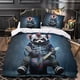 thumbnail image 2 of Funda nórdica Hip Hop Panda con estampado 3D de personajes de anime, funda nórdica para niños y niñas, fundas de edredón con fundas de almohada, juego de ropa de cama de microfibra suave con, 2 of 3