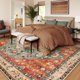 thumbnail image 3 of Alfombra Lahome Boho Tribal de 240 x 300 cm, lavable, color azul oxidado y opaco, 3 of 9