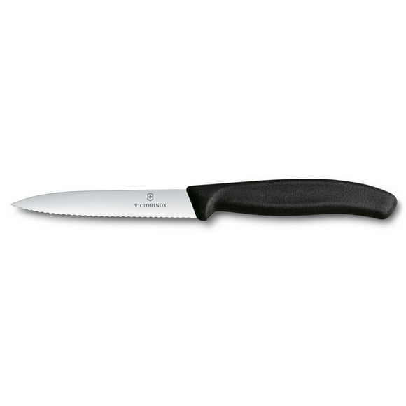 VICTORINOX CUCHILLO VERDURA DENTADO NEGRO 10 CM