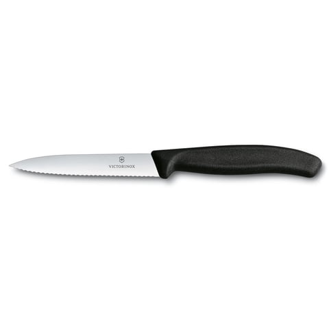 Victorinox - Cuchillo Verdura Dentado Negro 10 Cm