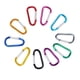 thumbnail image 2 of 10 Uds mosquetón de aluminio Clip en forma de D resorte cargado pequeño llavero mosquetón conjunto con rizador al aire libre Camping cierre mosquetón, 2 of 5