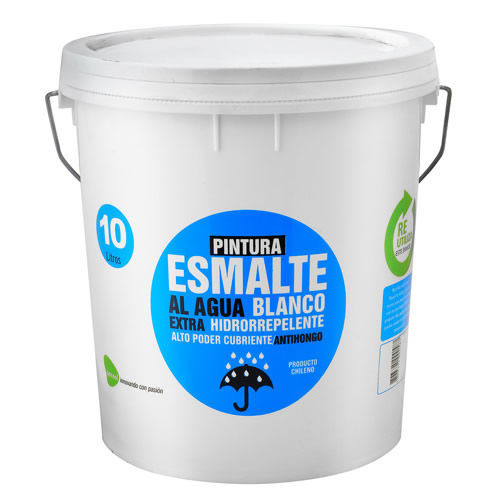 Esmalte Al Agua Antihongo Color Blanco 10 Litros Passol