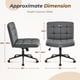 thumbnail image 2 of Silla de escritorio Furnimart de lino gris, giratoria, ajustable y con ruedas, 2 of 9