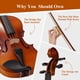 thumbnail image 3 of Kit de violín PHOENIX 4/4 de tamaño completo para principiantes con accesorios, 3 of 3