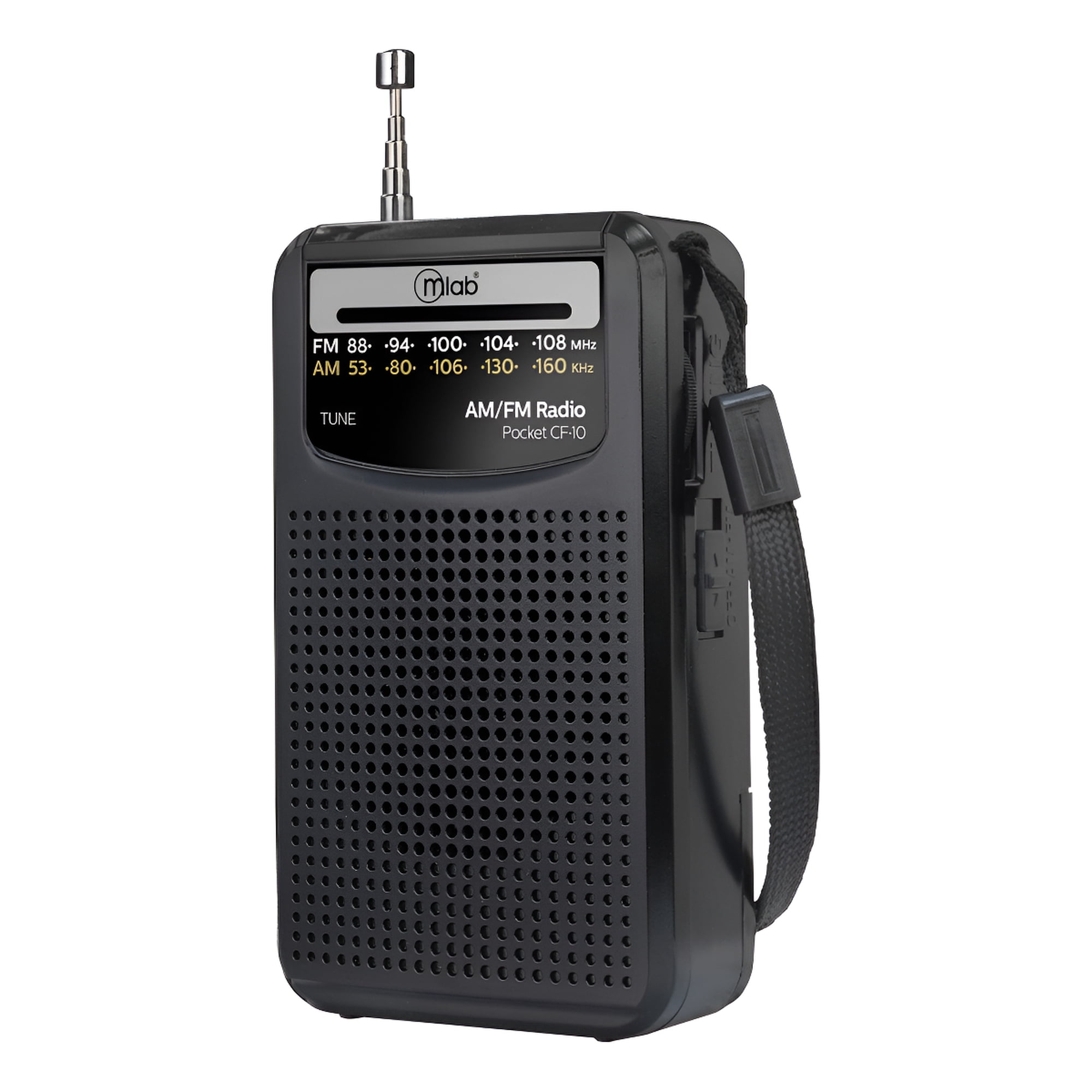 Radio Retro Portátil Pocket Cf-10 Fm/am Negro Mlab 09459