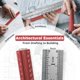 thumbnail image 5 of Regla de báscula arquitectónica THLHKD, 30 cm, aluminio rojo, 2 unidades, 5 of 7