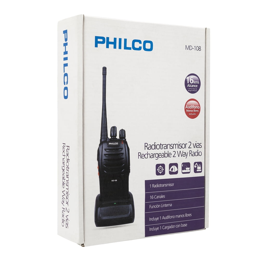 Philco - Radio Transmisor 2 Vias Recarg 16can