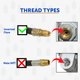 thumbnail image 2 of Conector de manguera Flame King 38 cm 1/4" flare invertido macho, 2 of 8