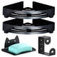 thumbnail image 5 of Soporte De Almacenamiento Para Estante De Ba?o Con Carrito De Ducha Con Ganchos Triangular Negro, 5 of 5