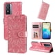 thumbnail image 5 of Funda tipo cartera FOXDOCK para Vivo Y76s , diseño girasol en relieve, cuero PU, cierre magnético, soporte y tarjetero, 5 of 5
