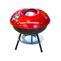 Genérico - Asador Portátil De Carbón Con Tapa Parrilla Acero 36Cm Ancho