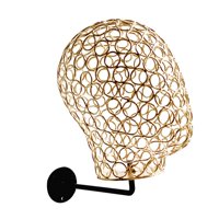 Ioensy - Maniquí Montado En La Pared, Colgador De Cabeza, Peluca, Sombrero, Gorro, Modelo De Exhibición Para Salón, Hogar, Dorado