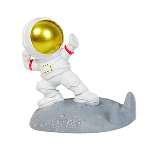 Bothyi - Soporte Para Teléfono De Escritorio Estatuilla De Astronauta Escritorio Soporte Para Teléfono Inteligente Dormitorio Dorado