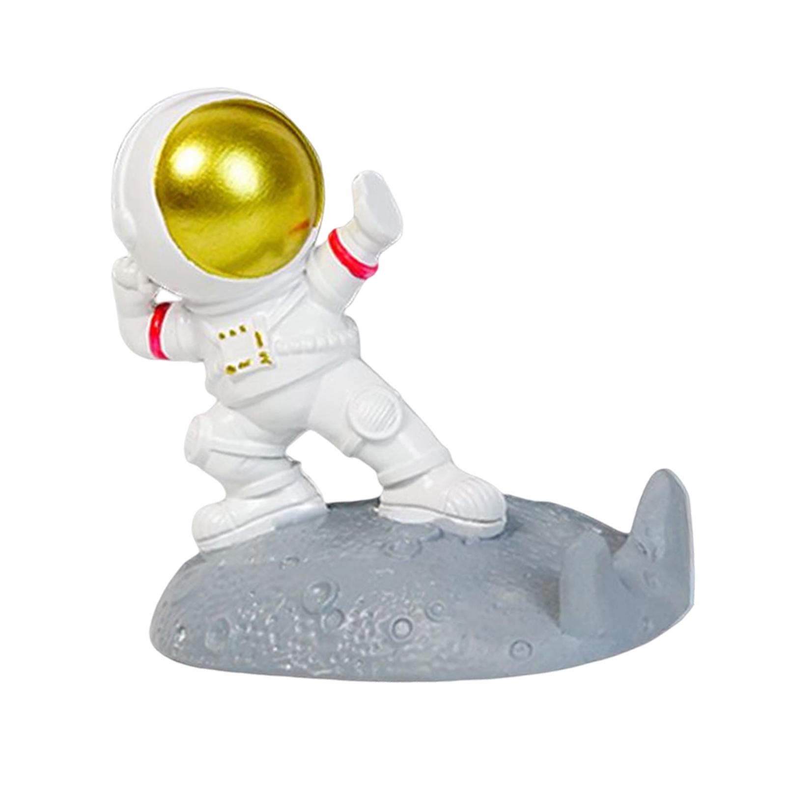 Bothyi - Soporte Para Teléfono De Escritorio Estatuilla De Astronauta Escritorio Soporte Para Teléfono Inteligente Dormitorio Dorado