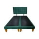 thumbnail image 1 of Cama Dos Plazas Felpa Verde Oscuro, 1 of 3