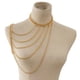 thumbnail image 3 of Cadena Para El Cuerpo Multi Capas Un Hombro Joyas Borlas Collares Dorado A, 3 of 3