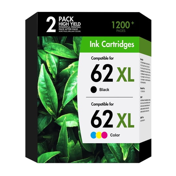 Cartuchos de tinta Tonassy 62XL negro y color (combo)