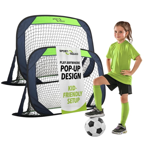 Juego De Redes Para Portería De Fútbol Portátil 4 Pies 2 Unidades Con Funda