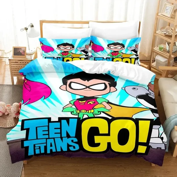 Titans Teen Go Bedding Set Duvet Cover Bed Set Quilt Cover Pillowcase Comforter Size Boys Adult Bed Sheets