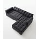thumbnail image 1 of Sofá L 3C Reclinable Gris Oscuro Felpa, 1 of 3