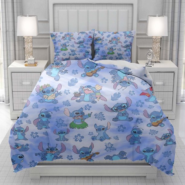 x835 Bed SheetsStitch love Duvet Cover men women/Children KID Printing cartoon Bedding Set Comforter Bed Soft Comfortable dropshipping 3-Piece Bedding Set (1 Duvet Cover + 2 Pillow Shams) nj835