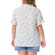 thumbnail image 4 of Agnes Orinda Blusas de Verano Casual para Mujer de Talla Grande con Estampado Floral, Cuello en V con Volantes, Mangas Cortas Abullonadas con Volantes, 3X Blanco, 4 of 7
