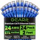 thumbnail image 1 of Cable Ethernet GEARit Cat5e, paquete de 24, 61 cm, RJ45, azul, 1 of 9