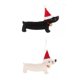 thumbnail image 2 of 2x Colgantes De Navidad Decoraciones Dachshund Perro Adorno Blanco Y Negro, 2 of 4