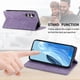 thumbnail image 2 of Funda tipo cartera con bloqueo RFID para Samsung Galaxy M35 Con tapa abatible, portatarjetas, cierre magnético, TPU y soporte Morado, 2 of 6