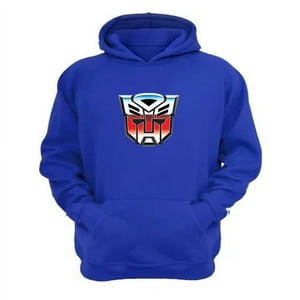 Genérico - Polerón Canguro Niño Transformers Azul Talla 14 Unisex