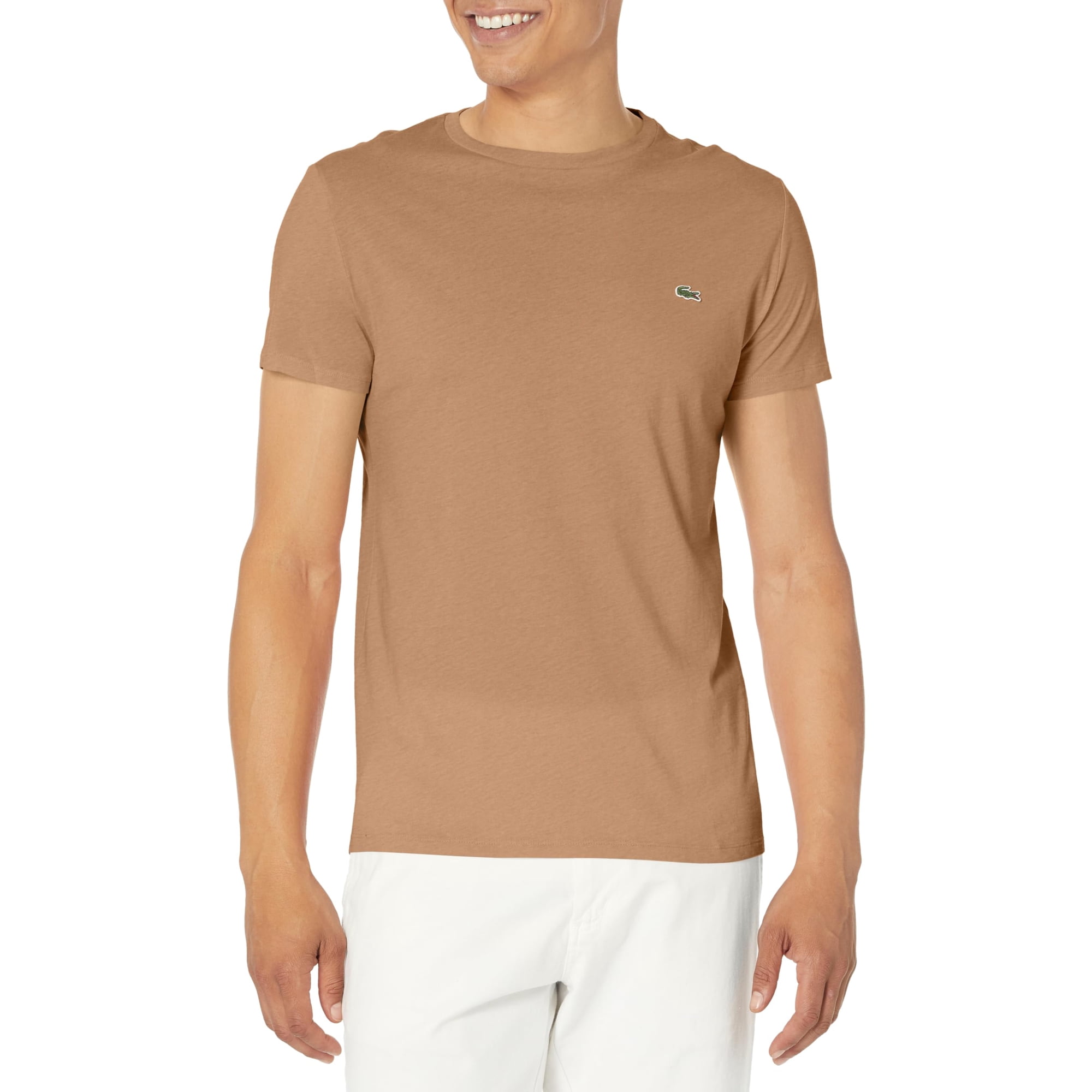 Camiseta Lacoste Para Hombre, Cuello Redondo, Manga Corta, Corte Regular