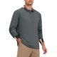 thumbnail image 4 of INSPIRE CHIC Camisa Polo de Hombre de Manga Larga con Botones y Cuello a Rayas XL Gris Oscuro, 4 of 6