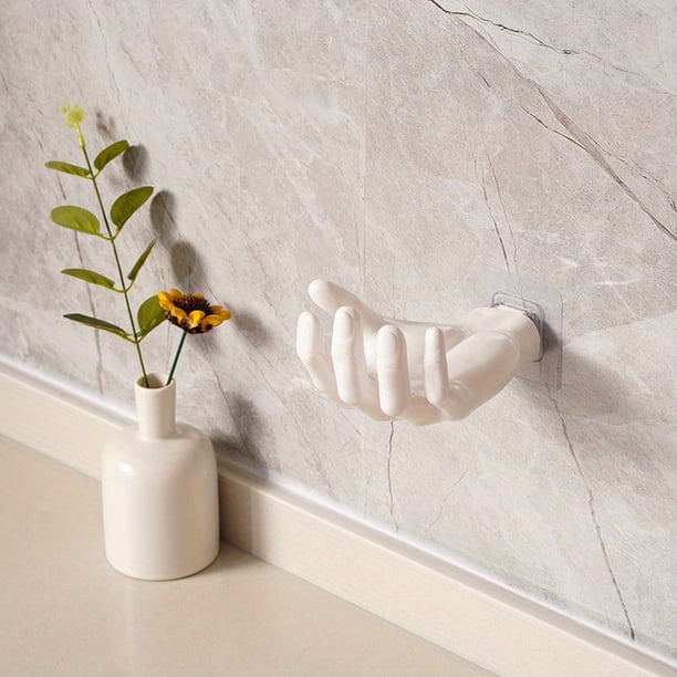 1pc Adhesive Soap Holder for Wall Mounted Keys and Earphones - Traceless and Punch-Free Soap Storage Rack for Bathroom Decor and Organization