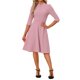 thumbnail image 1 of INSPIRE CHIC Vestido Vintage para Mujer Conjunto de Maestra de Regreso a Clases Vestido de Oficina de Línea A con Cuello Alto y Mangas 3/4 M Rosa, 1 of 6