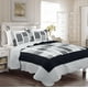 thumbnail image 1 of Cubrecama quilt verano 2 plazas cuadrado estampado gris, 1 of 3