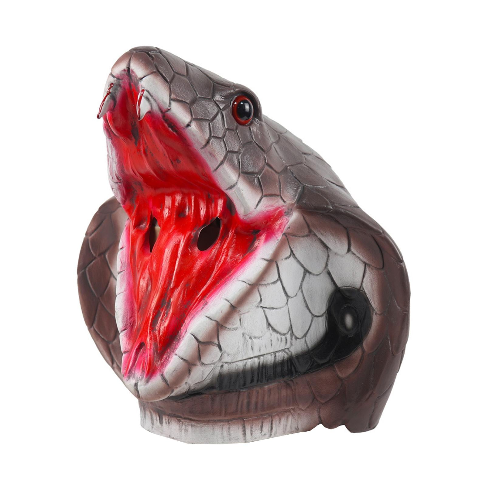 Magideal - Máscara De Disfraz De Serpiente Espeluznante, Novedad, Máscara De Cabeza De Serpiente Para Fiesta, Disfraz De Carnaval