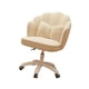 thumbnail image 2 of Silla De Oficina Giratoria Con Ruedas Silla Giratoria Para Sala De Lectura Tocador De Maquillaje Beige, 2 of 5