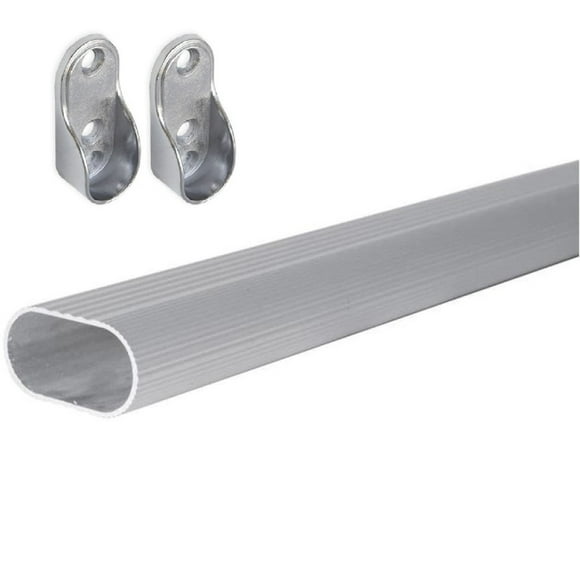 Pack Barra Closet 1000 mm más soportes hbt Aluminio