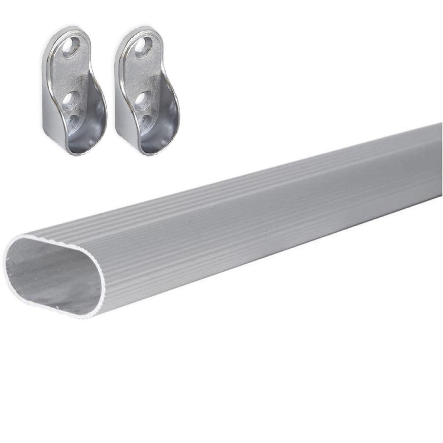 Pack Barra Closet 1000 Mm Más Soportes Hbt Aluminio