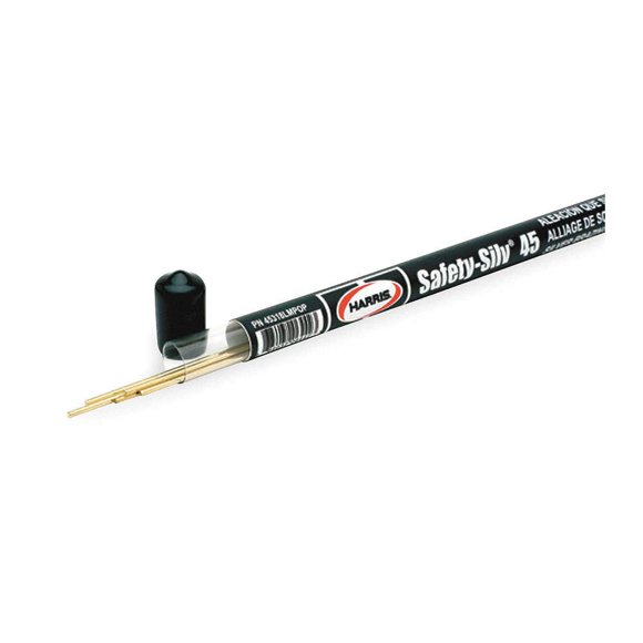 Varilla de brasado Harris 1/16 x 18 1225‑1370 °F paquete de 5