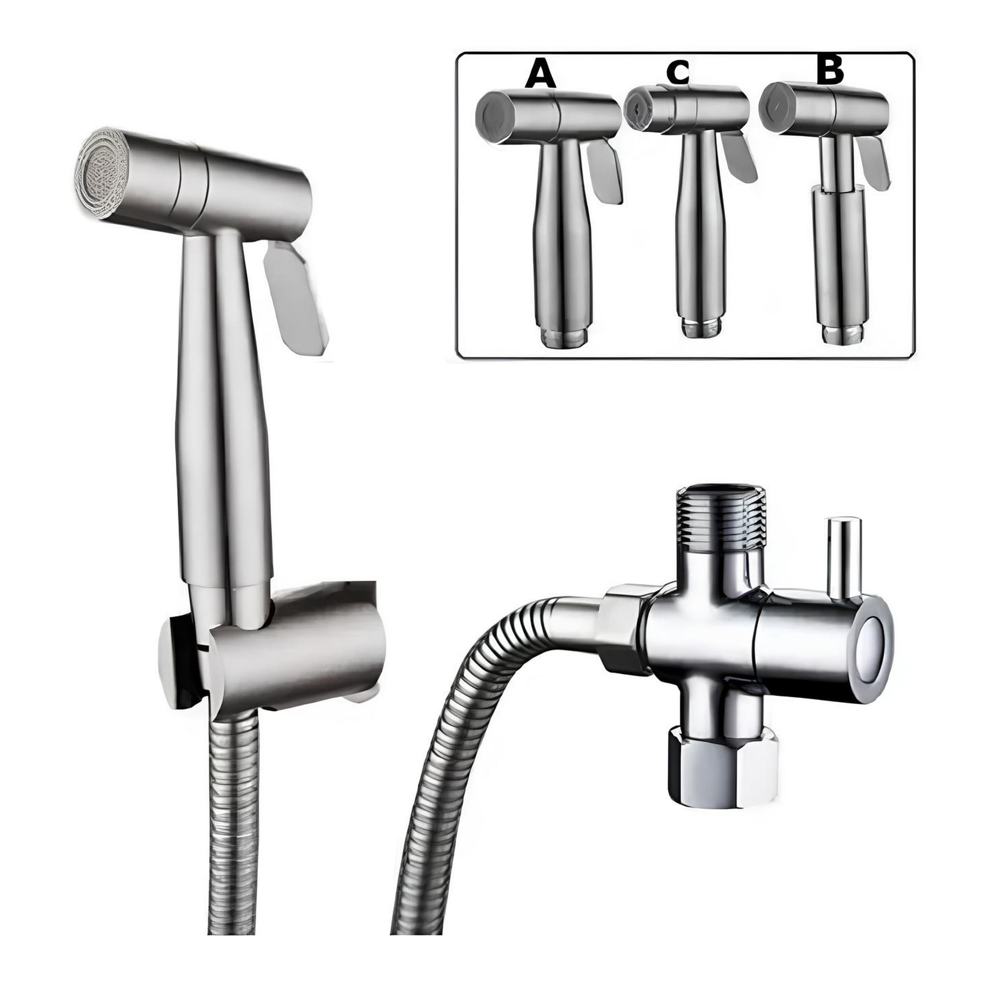 Master Prox - Ducha Bidet Arabe Wc Acero Inoxidable 1/2x 1/2x 1/2