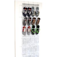 Organizador De Zapatos Simple Houseware 24 Bolsillos Para Colocar Sobre La Puerta, Color Gris