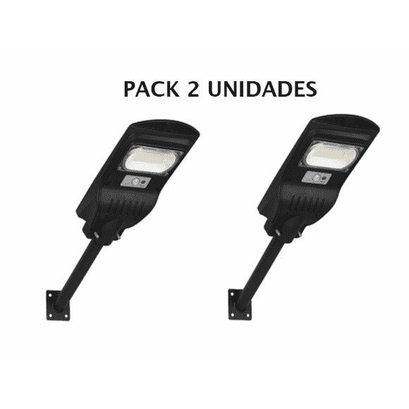 Pack 2 Luminaria Led 100 W Solar Contra Agua
