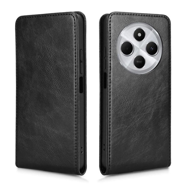 Funda tipo folio para Xiaomi Redmi 14R 5G con soporte magnético y protección para la cámara Negro