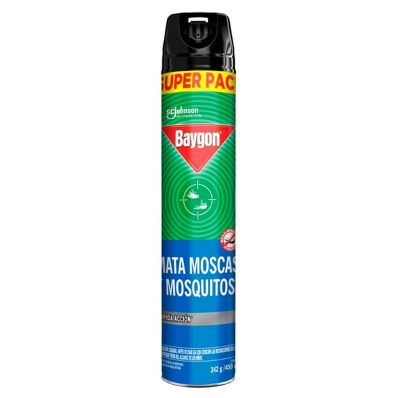 Insecticida Aerosol Mata Moscas y Mosquitos, Aerosol 450 cc